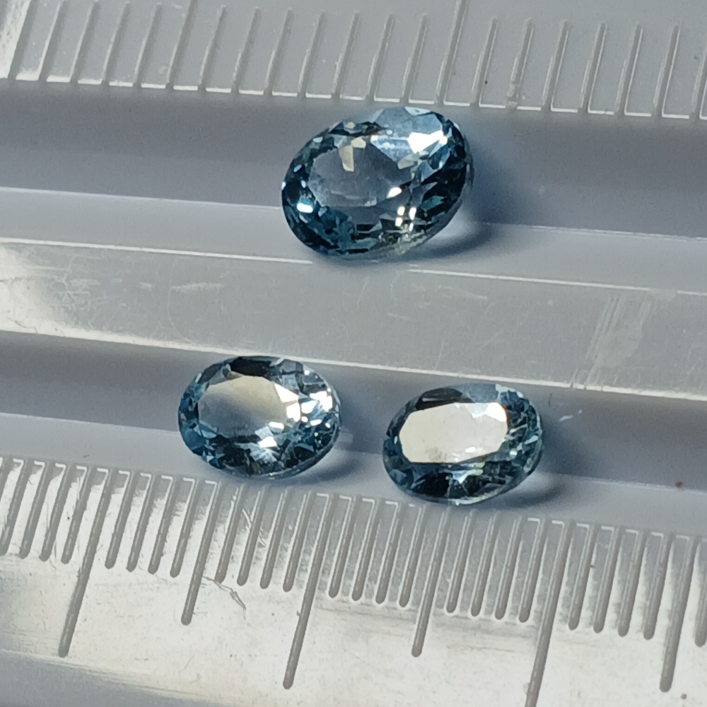 Oval Sky Blue Topaz Gemstones 7x5mm